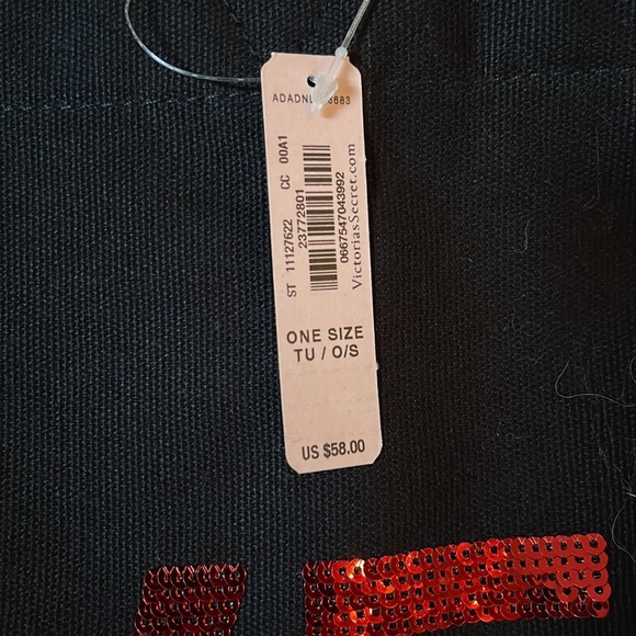 NWT Victoria's Secret Red Sequin LOVE Tote Bag - Picture 3 of 4